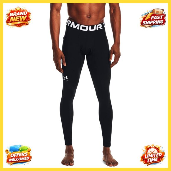 Men's ColdGear Compression Leggings Dual-Layer 4-Way Stretch Anti-Odor